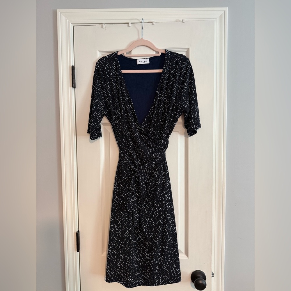 Gilli Trista Maternity Jersey Faux Wrap Dress